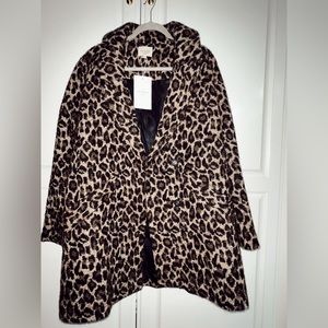 Sezane Leopard Coat - Oversized